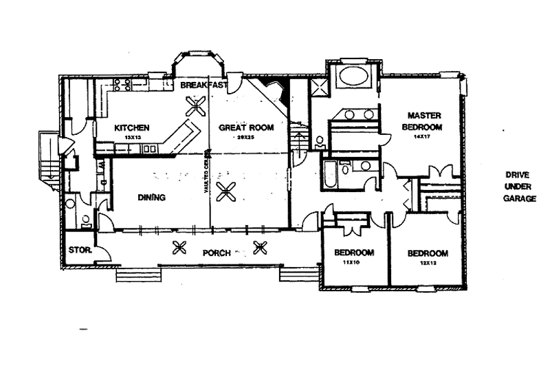 Dream House Plan - Floor Plan - Main Floor for Country House Plan #30-290 - 3 bed, 2.5 bath