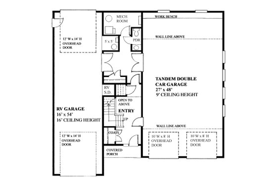 Floor Plan - Main Floor for Traditional House Plan #118-178 - 1 bed, 1.5 bath