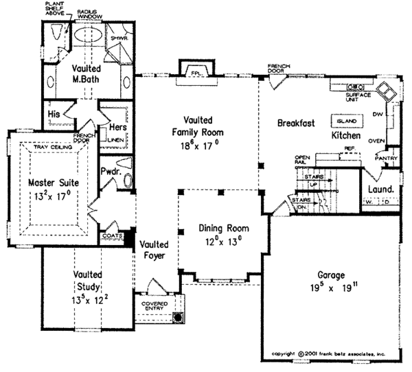 Architectural House Design - Country Floor Plan - Main Floor Plan #927-623
