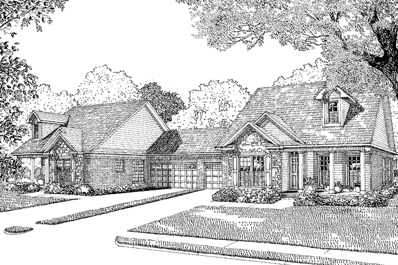 Dream House Plan - Exterior - Front Elevation 3 for Country House Plan #17-2782 - 6 bed, 4 bath