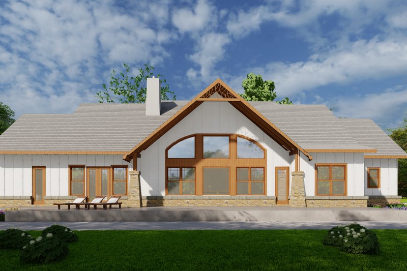 Home Plan - Exterior - Rear Elevation for Craftsman House Plan #54-470 - 5 bed, 4 bath