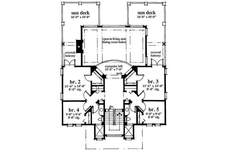 Home Plan - Floor Plan - Upper Floor for Classical House Plan #930-71 - 5 bed, 3.5 bath