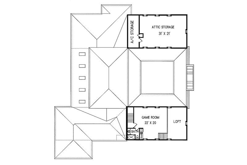 House Plan Design - Floor Plan - Upper Floor for Mediterranean House Plan #76-124 - 3 bed, 4.5 bath