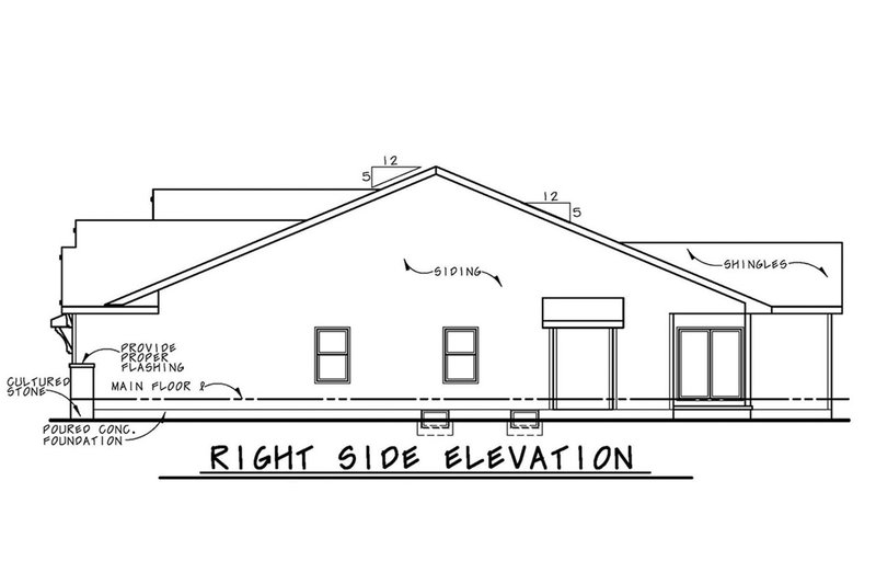 Dream House Plan - Right Side Elevation