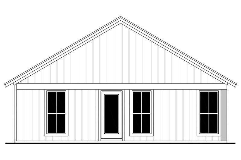 Architectural House Design - Exterior - Rear Elevation for Farmhouse House Plan #430-206 - 3 bed, 2 bath