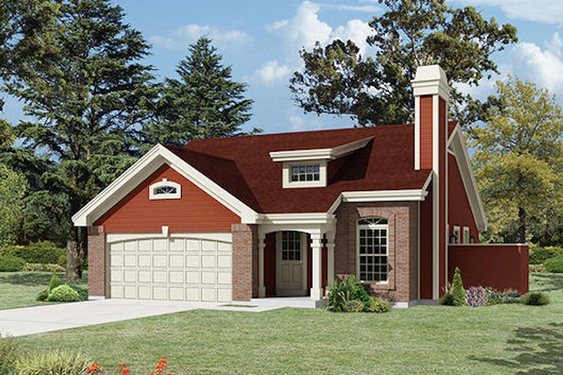 Cottage Style House Plan - 3 Beds 2 Baths 1153 Sq/Ft Plan #57-402