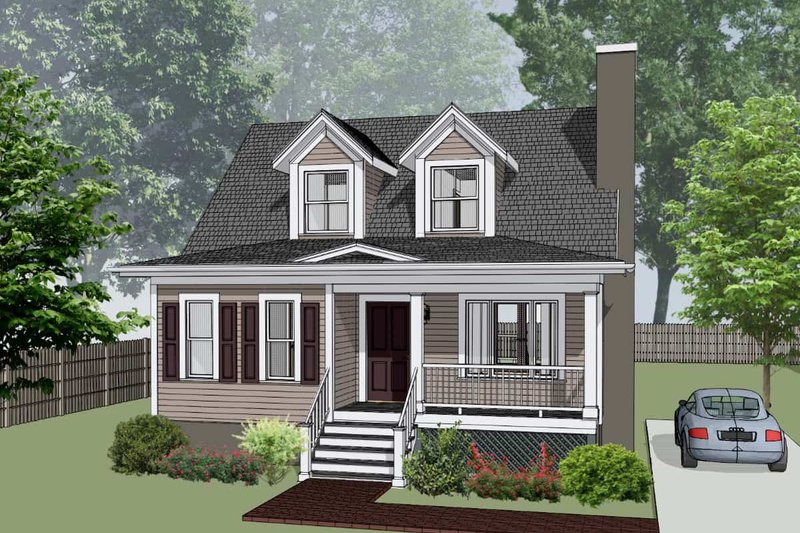 Architectural House Design - Farmhouse Exterior - Front Elevation Plan #79-154