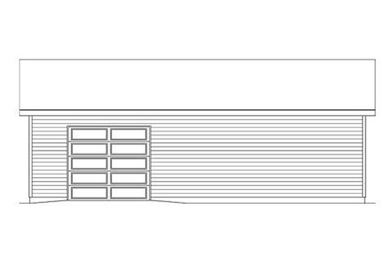 Exterior - Rear Elevation for Ranch House Plan #22-547, 0 bath
