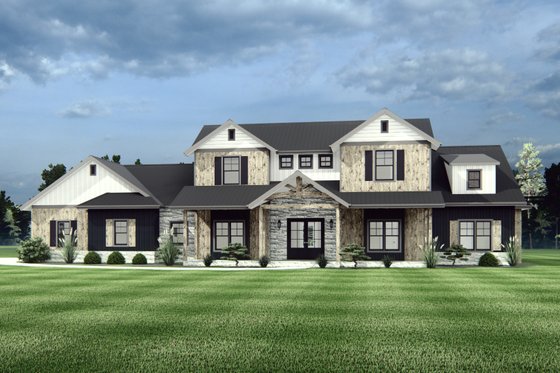 Exterior - Front Elevation 3 for Farmhouse House Plan #1109-4 - 5 bed, 3 bath