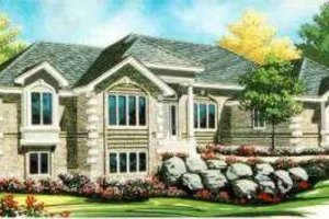 European Exterior - Front Elevation Plan #308-203