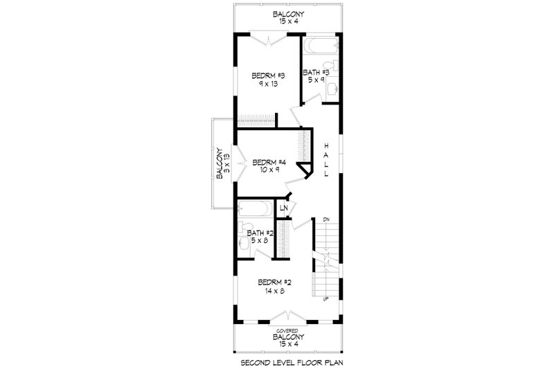 Home Plan - Floor Plan - Upper Floor for Contemporary House Plan #932-903 - 4 bed, 3 bath