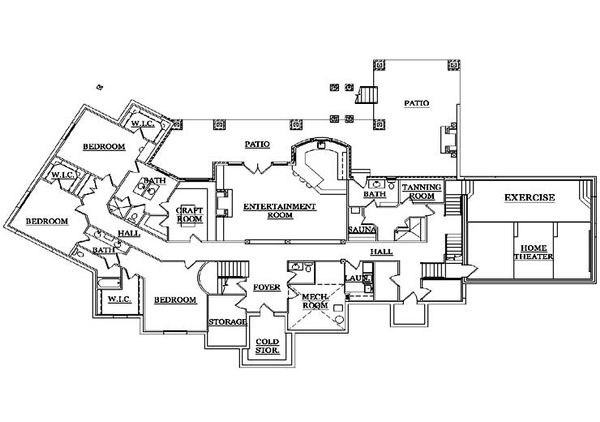 Traditional Floor Plan - Lower Floor Plan #5-339