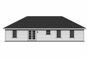 Exterior - Rear Elevation for Ranch House Plan #21-327 - 3 bed, 2 bath