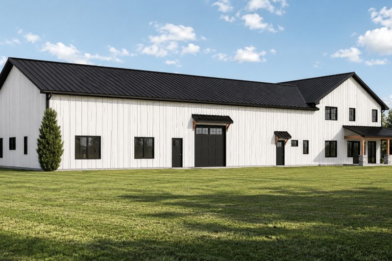House Blueprint - Exterior - Rear Elevation for Barndominium House Plan #1064-501 - 5 bed, 6 bath
