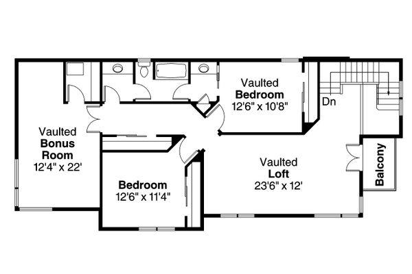 Modern Floor Plan - Upper Floor Plan #124-920