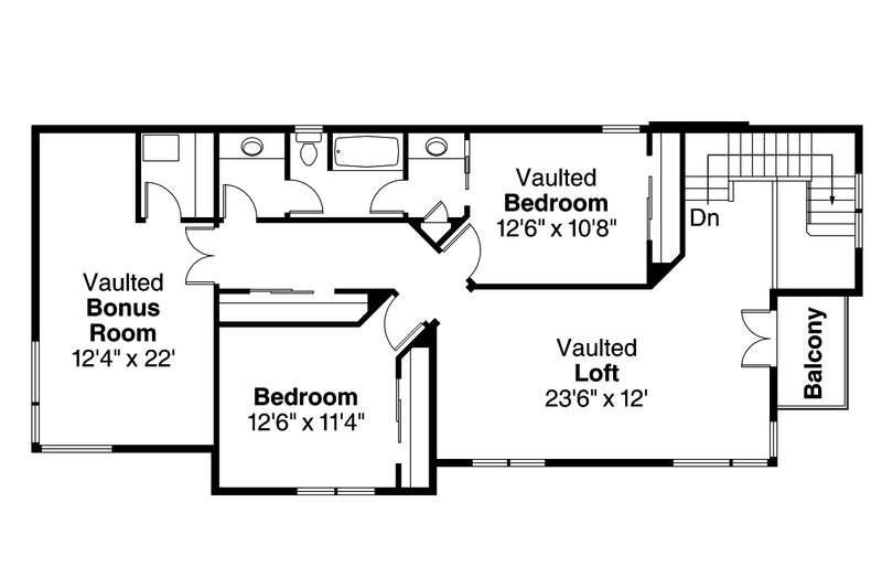 Architectural House Design - Floor Plan - Upper Floor for Modern House Plan #124-920 - 3 bed, 2.5 bath