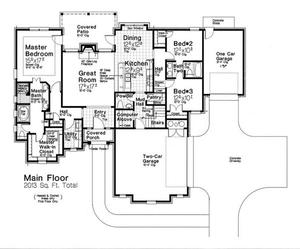 Home Plan - European Floor Plan - Main Floor Plan #310-1288