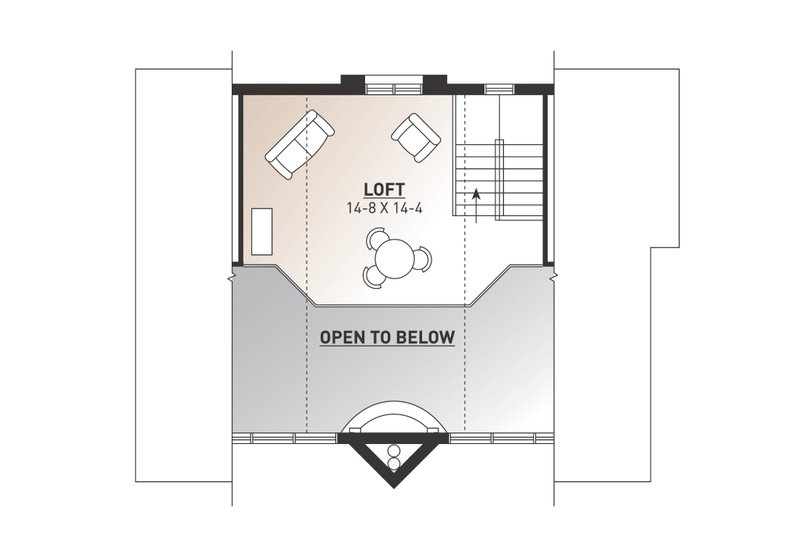 Home Plan - Floor Plan - Upper Floor for Modern House Plan #23-2023 - 3 bed, 2 bath