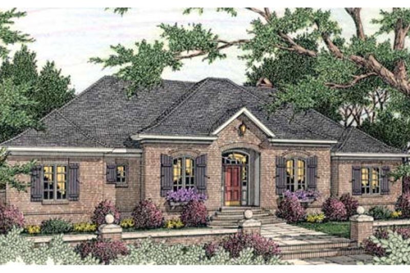 Architectural House Design - European Exterior - Front Elevation Plan #406-292