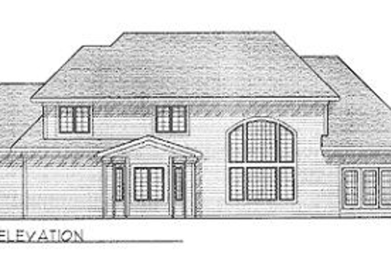 Home Plan - Exterior - Rear Elevation for Traditional House Plan #70-389 - 3 bed, 2.5 bath