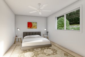 Interior - Master Bedroom for Craftsman House Plan #126-221 - 3 bed, 2 bath