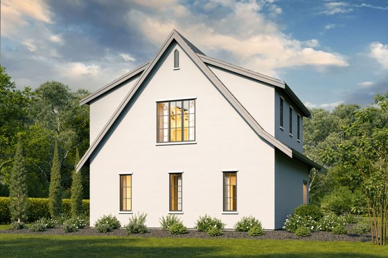 Exterior - Rear Elevation for Farmhouse House Plan #1114-111 - 1 bed, 1 bath
