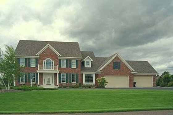 Exterior - Front Elevation for Colonial House Plan #51-161 - 4 bed, 2.5 bath