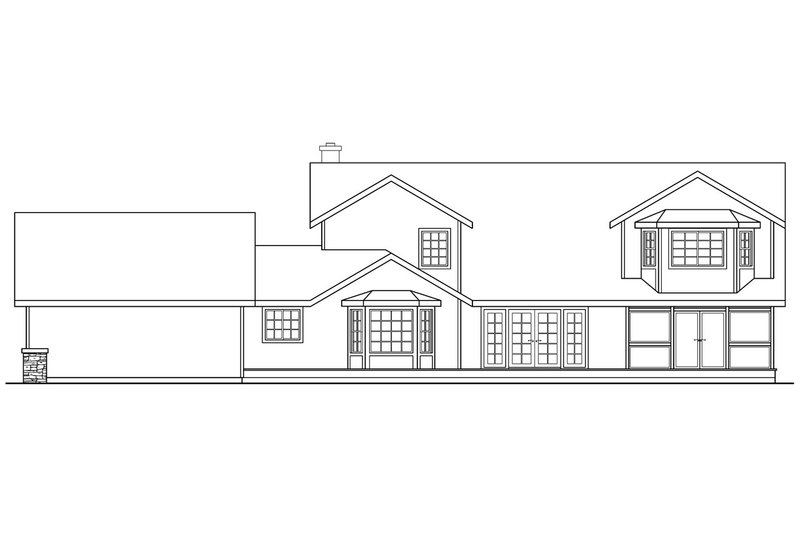 House Plan Design - Exterior - Rear Elevation for Traditional House Plan #124-573 - 4 bed, 3.5 bath