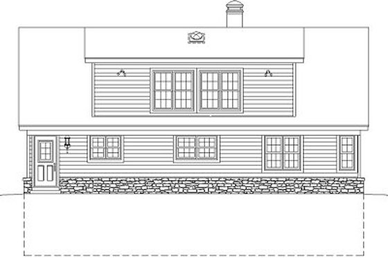 Exterior - Rear Elevation for Contemporary House Plan #81-695 - 3 bed, 3 bath
