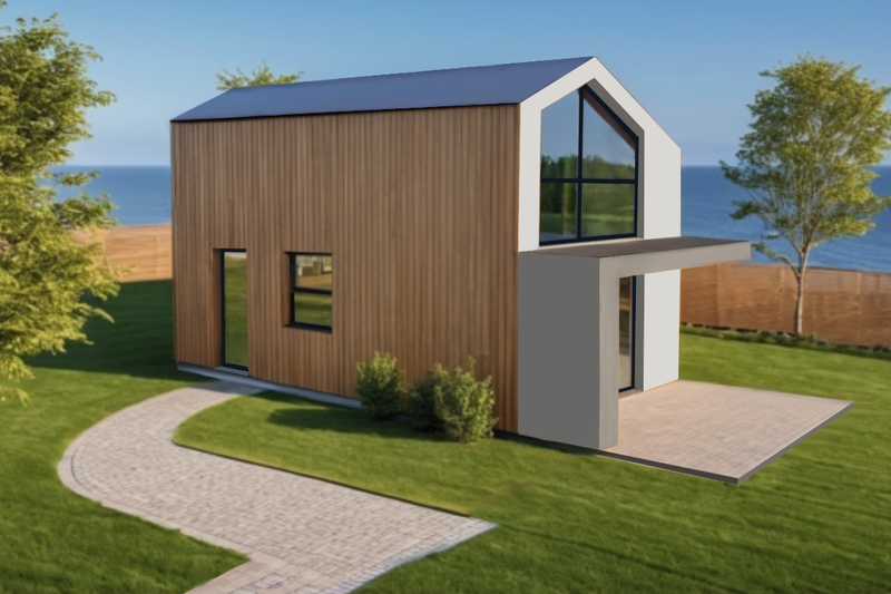 House Blueprint - Exterior - Other Elevation for Contemporary House Plan #542-24 - 1 bed, 1 bath