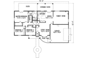 Adobe / Southwestern Style House Plan - 3 Beds 2 Baths 2018 Sq/Ft Plan #1-864 