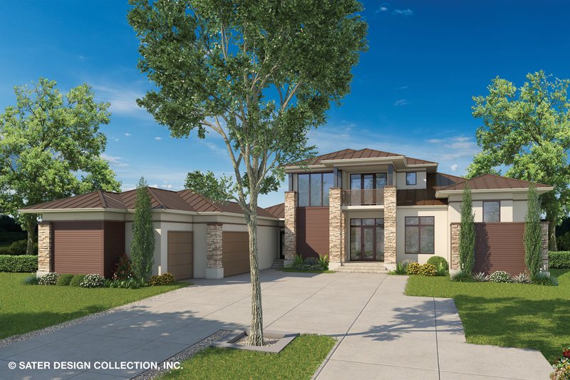 Dream House Plan - Contemporary Exterior - Front Elevation Plan #930-461