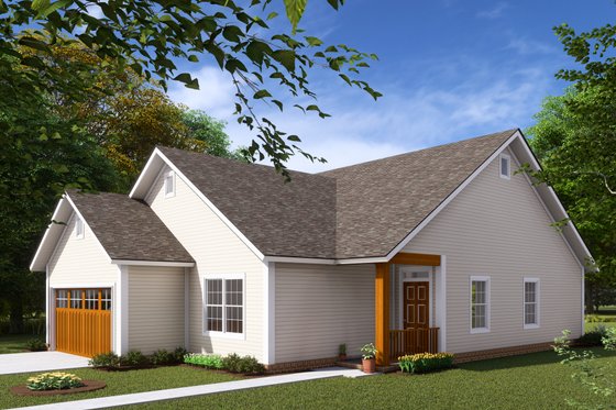 Exterior - Other Elevation for Traditional House Plan #513-10 - 3 bed, 2 bath