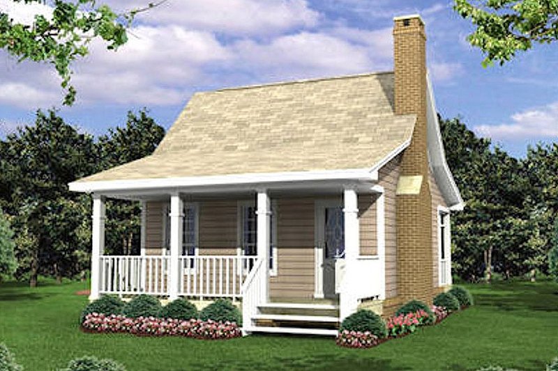 Architectural House Design - Cottage Exterior - Front Elevation Plan #21-204
