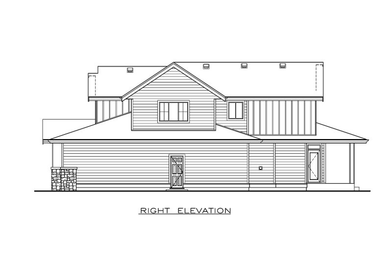 House Design - Exterior - Other Elevation for Farmhouse House Plan #1100-9 - 4 bed, 2.5 bath