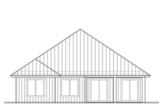 Exterior - Rear Elevation for Farmhouse House Plan #938-106 - 4 bed, 2 bath