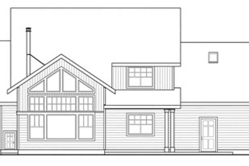 House Blueprint - Exterior - Rear Elevation for Craftsman House Plan #124-823 - 3 bed, 2.5 bath