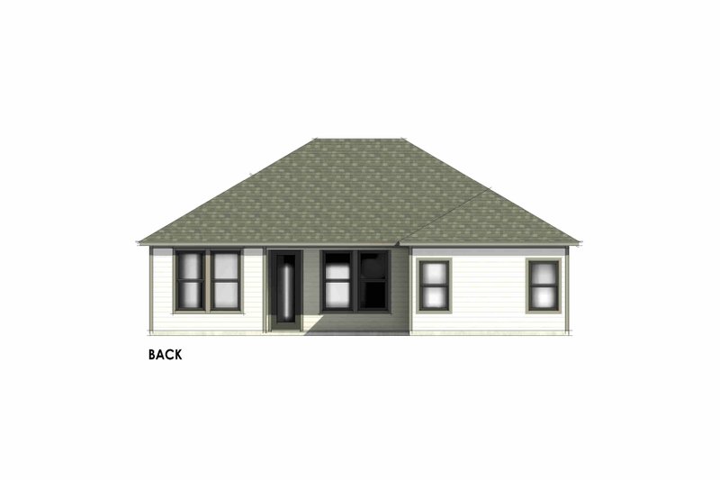 House Design - Exterior - Rear Elevation 1 for Traditional House Plan #1096-119 - 3 bed, 2 bath