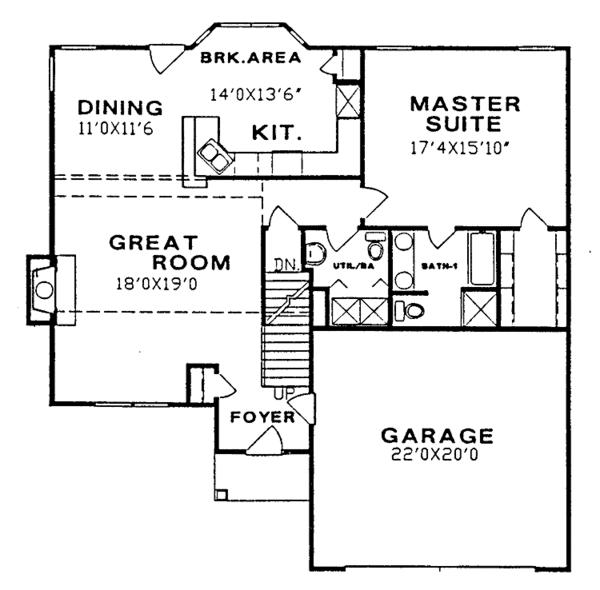 House Plan Design - Contemporary Floor Plan - Main Floor Plan #405-269