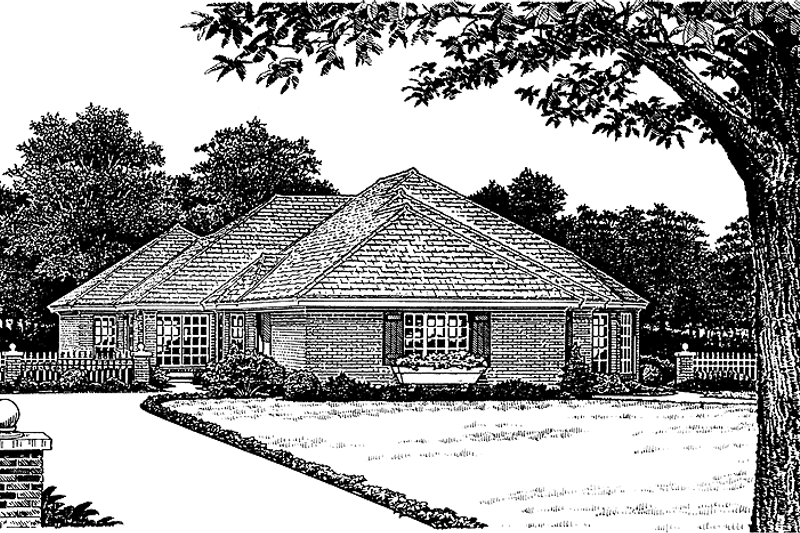House Plan Design - Ranch Exterior - Front Elevation Plan #310-1140