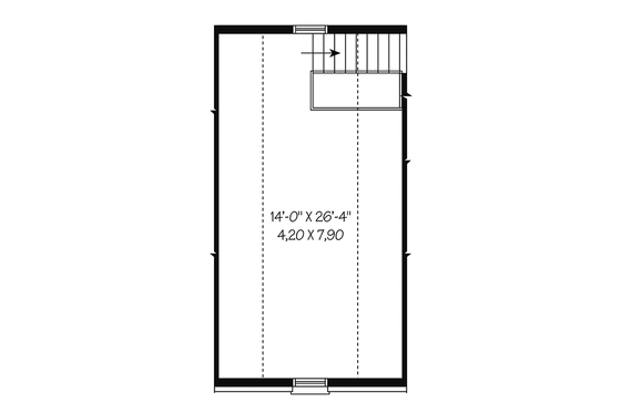 Floor Plan - Upper Floor for European House Plan #23-2474, 0 bath