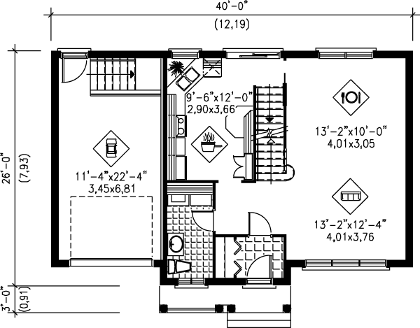 Dream House Plan - European Floor Plan - Main Floor Plan #25-270