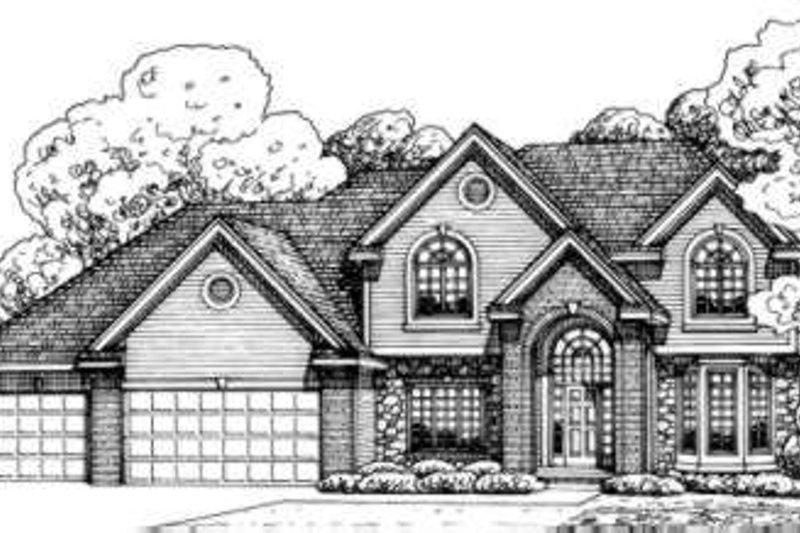 Traditional Style House Plan - 4 Beds 3 Baths 2674 Sq/Ft Plan #20-1652