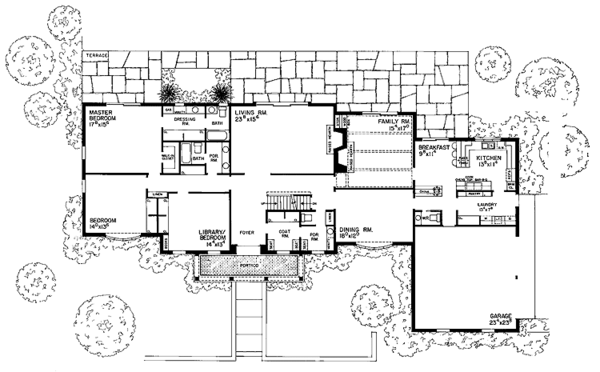 House Blueprint - Country Floor Plan - Main Floor Plan #72-583