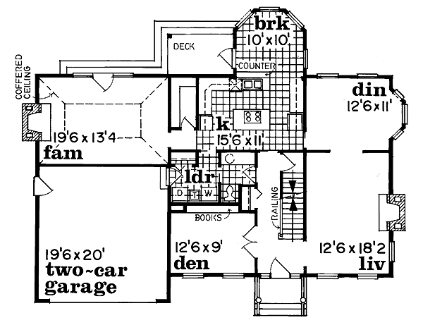 Colonial Floor Plan - Main Floor Plan #47-191