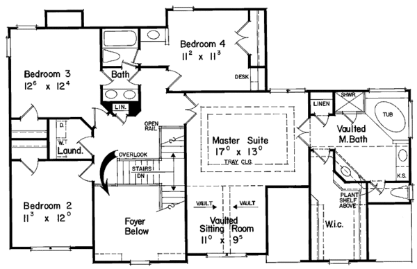 Dream House Plan - Colonial Floor Plan - Upper Floor Plan #927-156