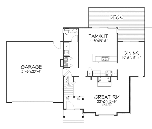 Home Plan - Craftsman Floor Plan - Main Floor Plan #320-947