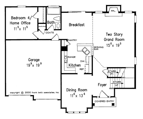Home Plan - Colonial Floor Plan - Main Floor Plan #927-619