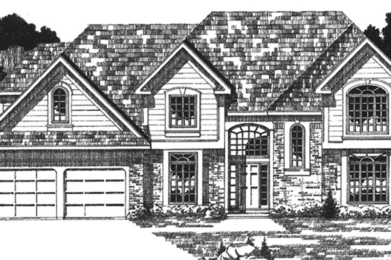 House Blueprint - Traditional Exterior - Front Elevation Plan #1001-86