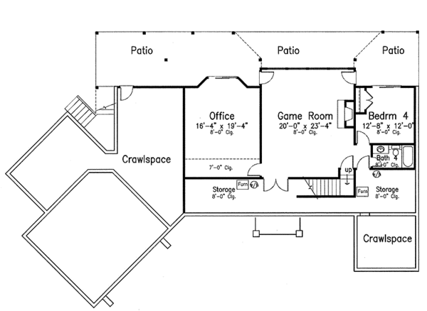 House Plan Design - Country Floor Plan - Lower Floor Plan #52-242